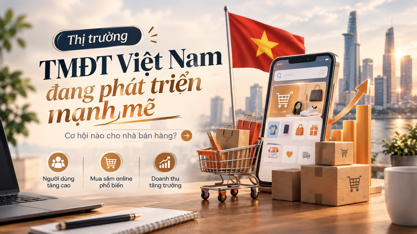 Thị trường TMĐT Việt Nam đang phát triển mạnh mẽ: Cơ hội nào cho nhà bán hàng?