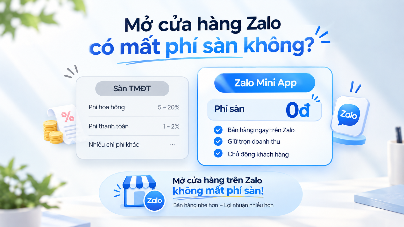 Cửa hàng Zalo có mất phí sàn không? Giải đáp chi tiết cho người bán